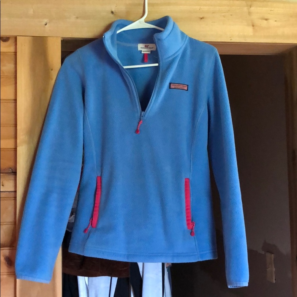 blue fourth zip sweatshirt